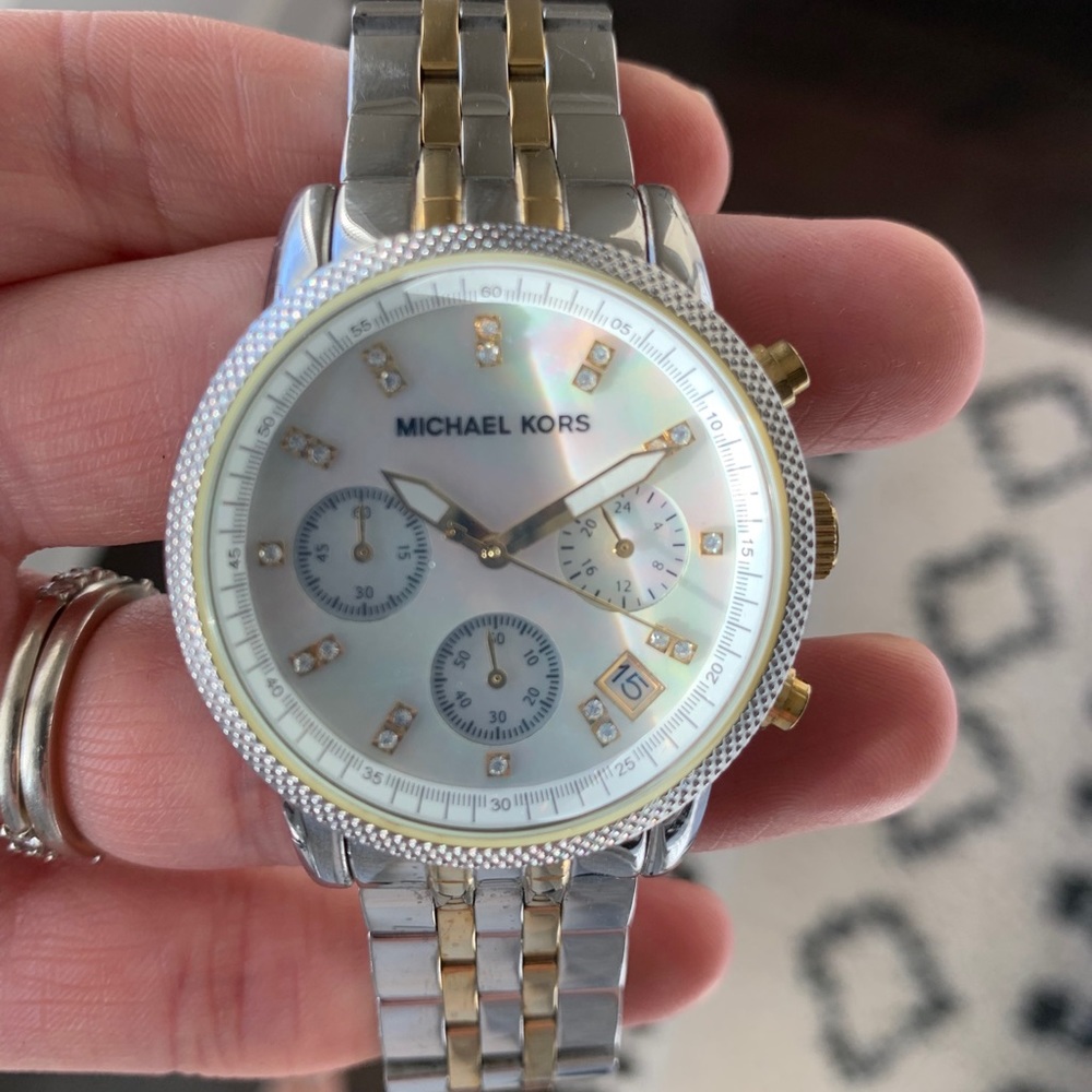 Michael Kors two toned watch